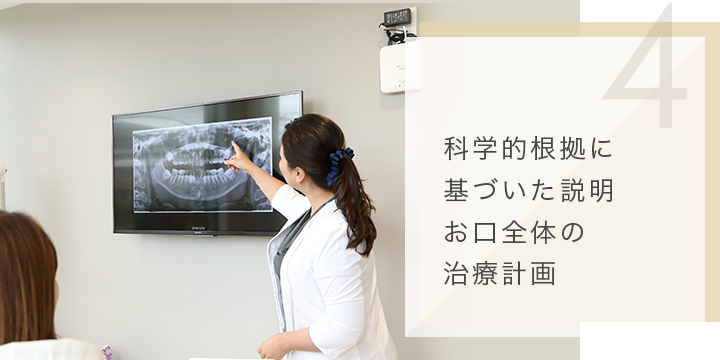 科学的根拠に基づいた説明 お口全体の治療計画